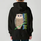 LalaHangeulのHORNED OWL (ミミズク)　バックプリント Heavyweight Hoodie