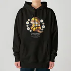 カワウソとフルーツのBaby Otters Honey（文字白色） Heavyweight Hoodie