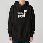 QUQU_WORKSのソウルオブジャパン 日本列島デザイン ホワイト Heavyweight Hoodie