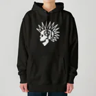 QUQU_WORKSのモヒカンスカル ホワイト Heavyweight Hoodie