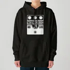 QUQU_WORKSのノーミュージックノーライフ ビッグマフデザイン ホワイト Heavyweight Hoodie