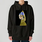 Genart0717のGirl with a pearl earring　フェルメールの真珠の耳飾りの少女 Heavyweight Hoodie