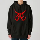 Hachijuhachiの死　DEATH METAL LOGO RED Heavyweight Hoodie