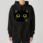 猫陀羅（ニャンダラ）堂のもるにゃのまっくろパーカー Heavyweight Hoodie