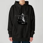 chubby the catのforever y cat lover (monochrome) Heavyweight Hoodie