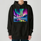 のんびりアート工房の北極のオーロラ Heavyweight Hoodie