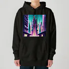 のんびりアート工房のサイバーパンク都市 Heavyweight Hoodie