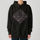 ANKO PRODUCTの和スイーツ井桁仕切 うす紫 Heavyweight Hoodie