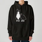 黒白部のダッチうさぎ(立)とオオバン Heavyweight Hoodie