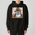 F2 Cat Design Shopのpumpkin cat 001 Heavyweight Hoodie