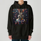 usagimajyoのスーツウサギ Heavyweight Hoodie