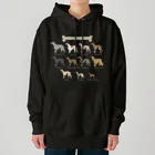 豆つぶのSighthound Friends(濃色推奨) Heavyweight Hoodie