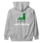 HI-IZURUのHIｰIZURU（白文字）背中にHINOMARU国の地図（Land of the Rising Sun）　ヘビーウェイトパーカー Heavyweight Hoodie