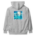 終わらない夢🌈の美しい海とイルカ🐬✨ Heavyweight Hoodie