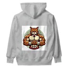 MUSCLE CAT 🐈🐈‍⬛のマッスルキャット　キジ虎 Heavyweight Hoodie