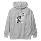 nekousagi*∩..∩のトラミ兄ちゃん自画像(ベージュ)【nekousagi*∩..∩ロゴ入りです】 Heavyweight Hoodie