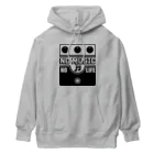 QUQU_WORKSのノーミュージックノーライフ ビッグマフデザイン ブラック Heavyweight Hoodie