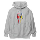 心の森ミュージアム　遊童館の紙コップのコンゴウインコ Heavyweight Hoodie