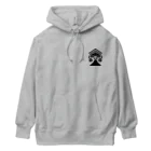 QUQU_WORKSの雑面 蘇利古デザイン 雅楽 能楽 ブラック Heavyweight Hoodie