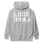 AEDIのロゴランド ホワイト ロゴ（LogoLand White Logo） Heavyweight Hoodie