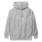 サトウノリコ*のV字バランスするクマ(しろ) Heavyweight Hoodie