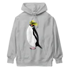 LalaHangeulの　風に吹かれるイワトビペンギンさん(文字無しバージョン Heavyweight Hoodie