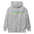 サトオのブルー・イエロー　オーバルライン　ウクライナイメージ Heavyweight Hoodie