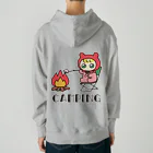 ユタカのてでべびちゃんショップのキャンプのてでべびちゃん Heavyweight Hoodie