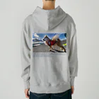 元気すぎるポメラニアンチップのA man who looks good in the sea Chip Heavyweight Hoodie