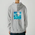 終わらない夢🌈の美しい海とイルカ🐬✨ Heavyweight Hoodie