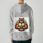 MUSCLE CAT 🐈🐈‍⬛のマッスルキャット　キジ虎 ヘビーウェイトパーカー