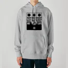 QUQU_WORKSのノーミュージックノーライフ ビッグマフデザイン ブラック Heavyweight Hoodie