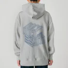 ドコデモモタード*DOCOMOTAのBack:3D DOCOMOTA ハスキーブルー Heavyweight Hoodie