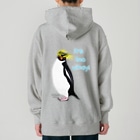 LalaHangeulのRockhopper penguin　(イワトビペンギン)　バックプリント Heavyweight Hoodie