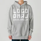 AEDIのLogoLand White Logoland.jp Logo V2（ロゴランド ホワイト logoland.jp ロゴ V2 ） Heavyweight Hoodie
