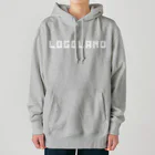 AEDIのLogoLand White Singe Line Logo（ロゴランド ホワイト シングルラインロゴ） Heavyweight Hoodie