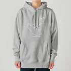 サトウノリコ*のV字バランスするクマ(しろ) Heavyweight Hoodie