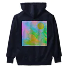 水草のサイケデリックな満月 Heavyweight Hoodie