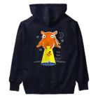 イラスト MONYAAT のバックプリント　たこさんwinなーとメンダコUFO Heavyweight Hoodie