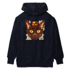 トロ箱戦隊本部の甘党宣言 黒猫さん Heavyweight Hoodie