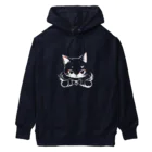 WshopTYの後ろの色に塗られるねこさん Heavyweight Hoodie