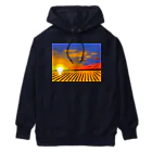 日々好日屋2号店の田んぼと夕焼け Heavyweight Hoodie