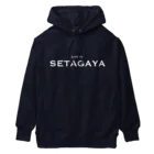 せたが屋さんの世田谷グッズ　ホワイトlive in setagaya ロゴ Heavyweight Hoodie