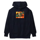 mirinconixの僕らの味方っぽい4機のレトロなロボットくん達 Heavyweight Hoodie