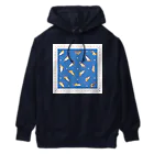 サトウノリコ*のピスピスゆーて寝るネコたち【青】 Heavyweight Hoodie