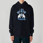 hilo tomula トムラ ヒロのFAR NORTH UNIVERSITY   Blue & White Heavyweight Hoodie