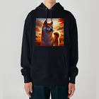 ANTARESの夕方の黄昏　柴犬 Heavyweight Hoodie