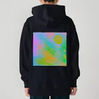 水草のサイケデリックな満月 Heavyweight Hoodie