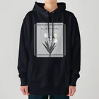 rilybiiのgrayish color × white × charcoal ×  tulip bouquet Heavyweight Hoodie