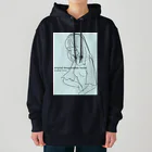 obosa_DENS/SABEAR_shop ＠SUZURIのrough drawing girl-1_ウェア Heavyweight Hoodie